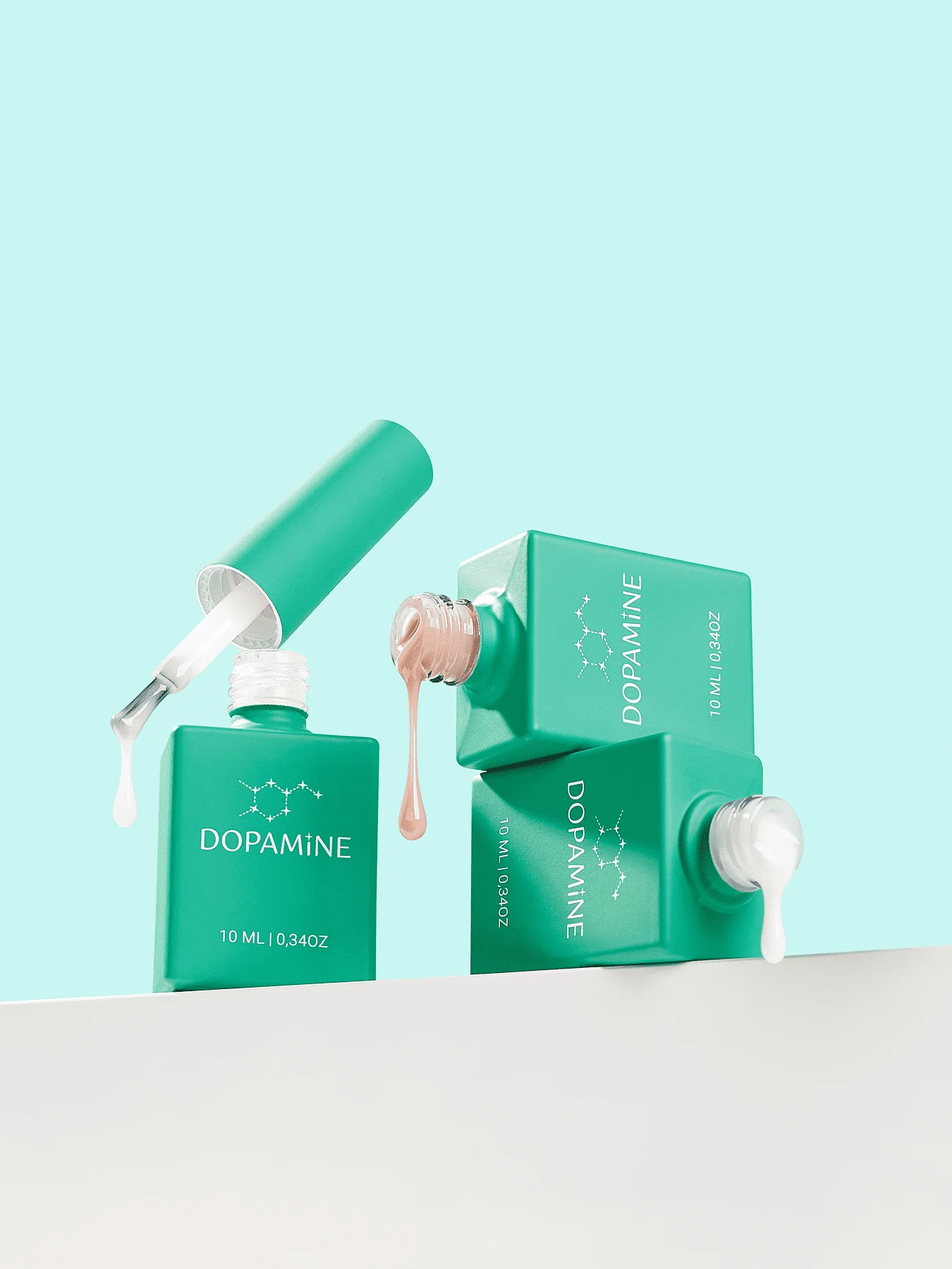 Набор База для ногтей 4 шт + топ  4