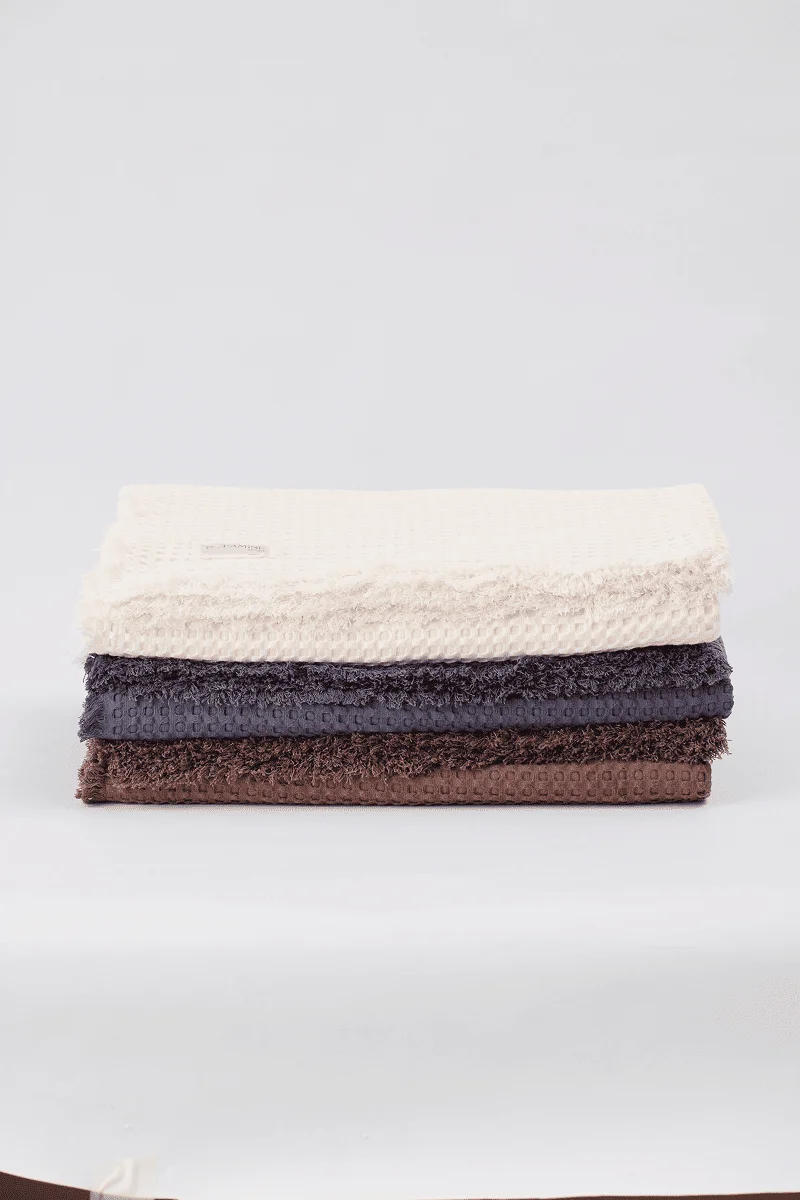 Плед вафельный, молочный 1