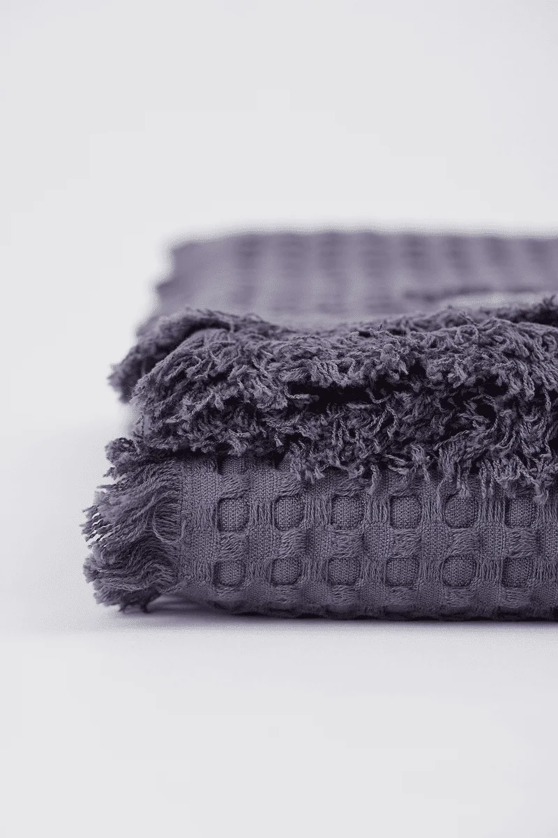 Плед вафельный, графит 3