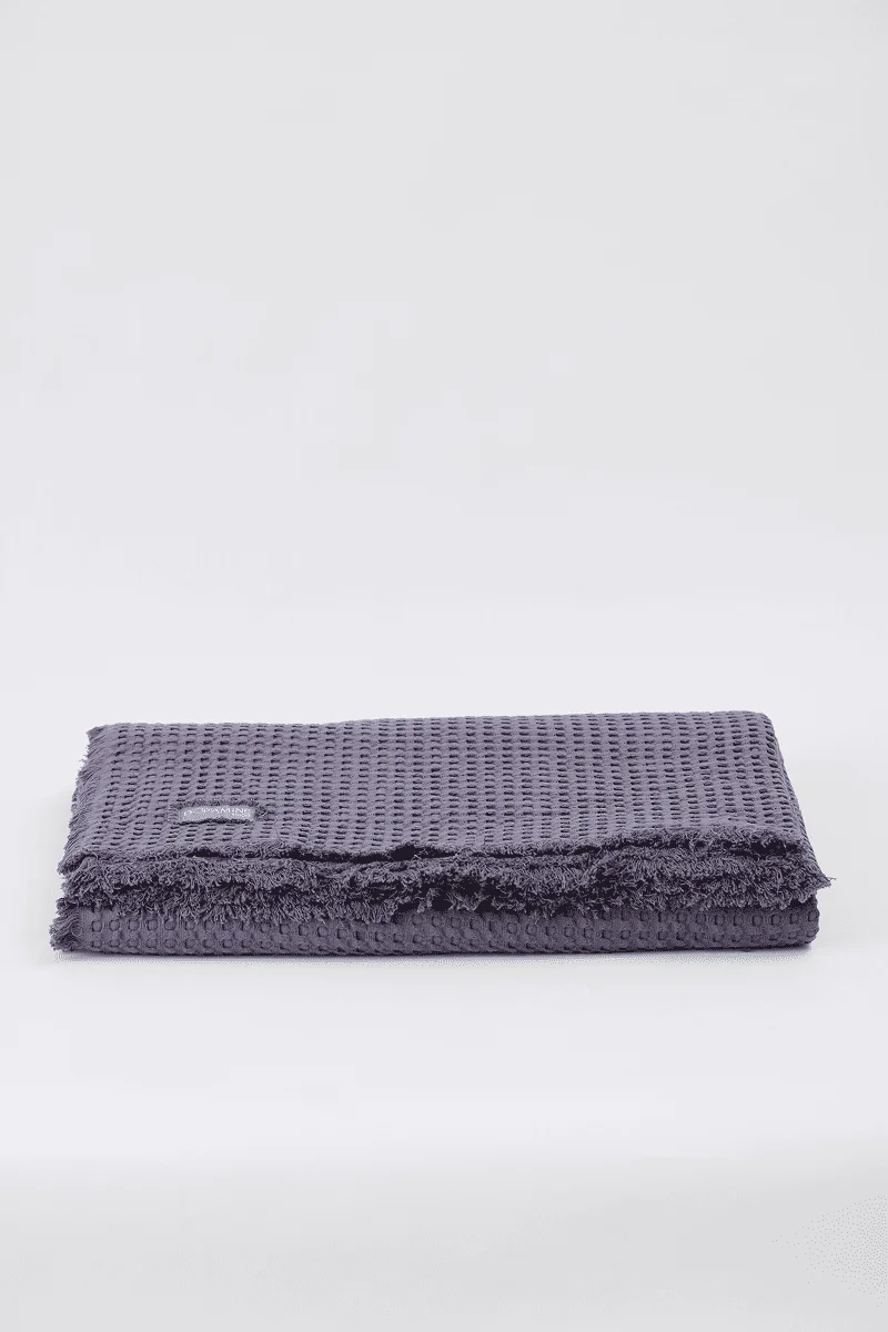 Плед вафельный, графит 4